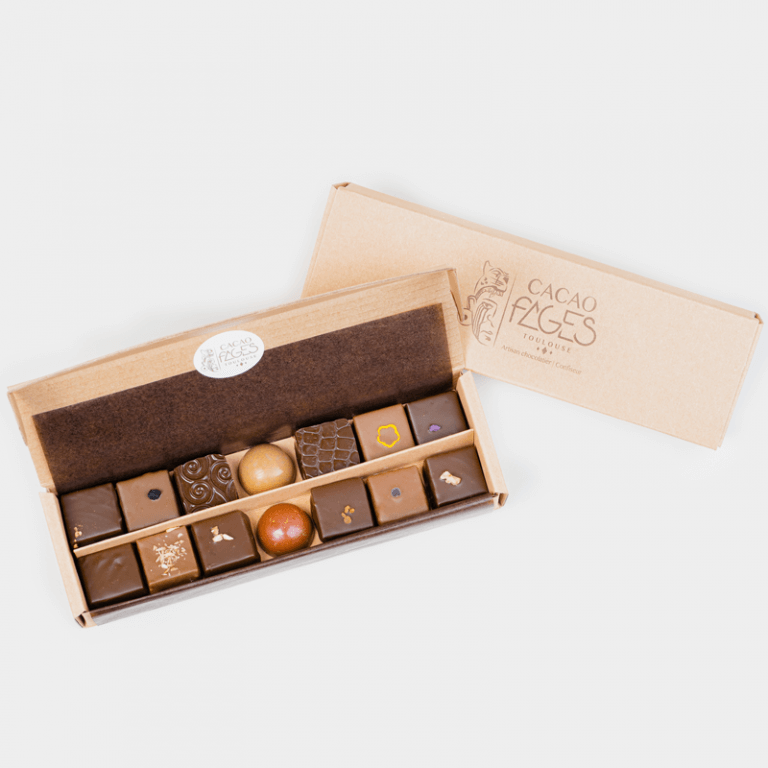 Coffret de 14 chocolats - Cacao Fages - Toulouse