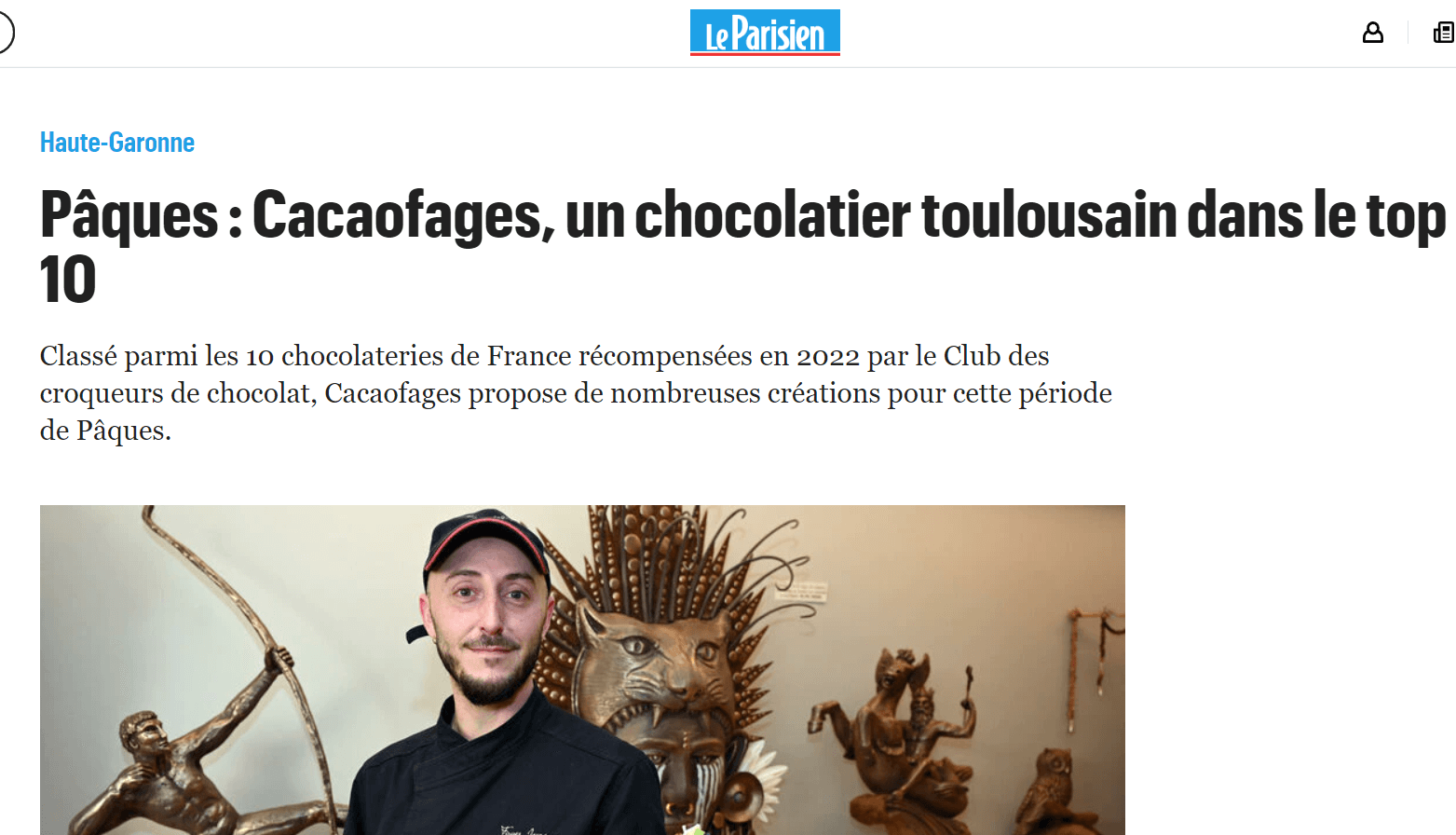 journal-le-parisien-chocolaterie-cacaofages-paques-2022