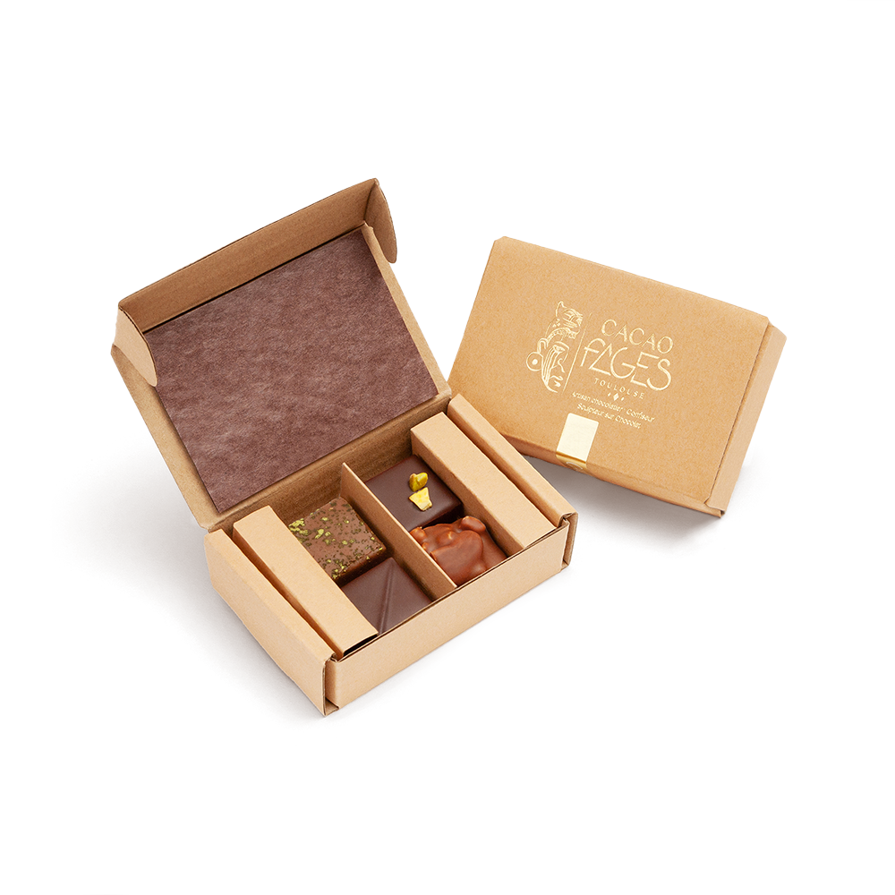 Coffret de 4 chocolats - cacaofages