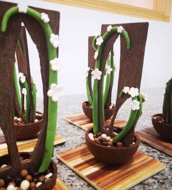 Montage muguet en chocolat